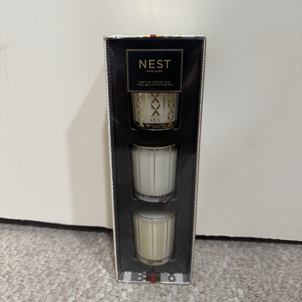 (3) NEST New York Festive Scented Votive Candle Trio - 2 oz Each